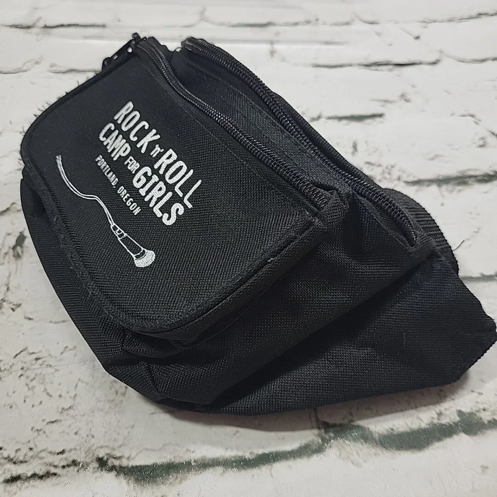 Rock 'n Roll Camp For Girls Fanny Pack‎ Black Waist Hip Bum Bag Portland Oregon